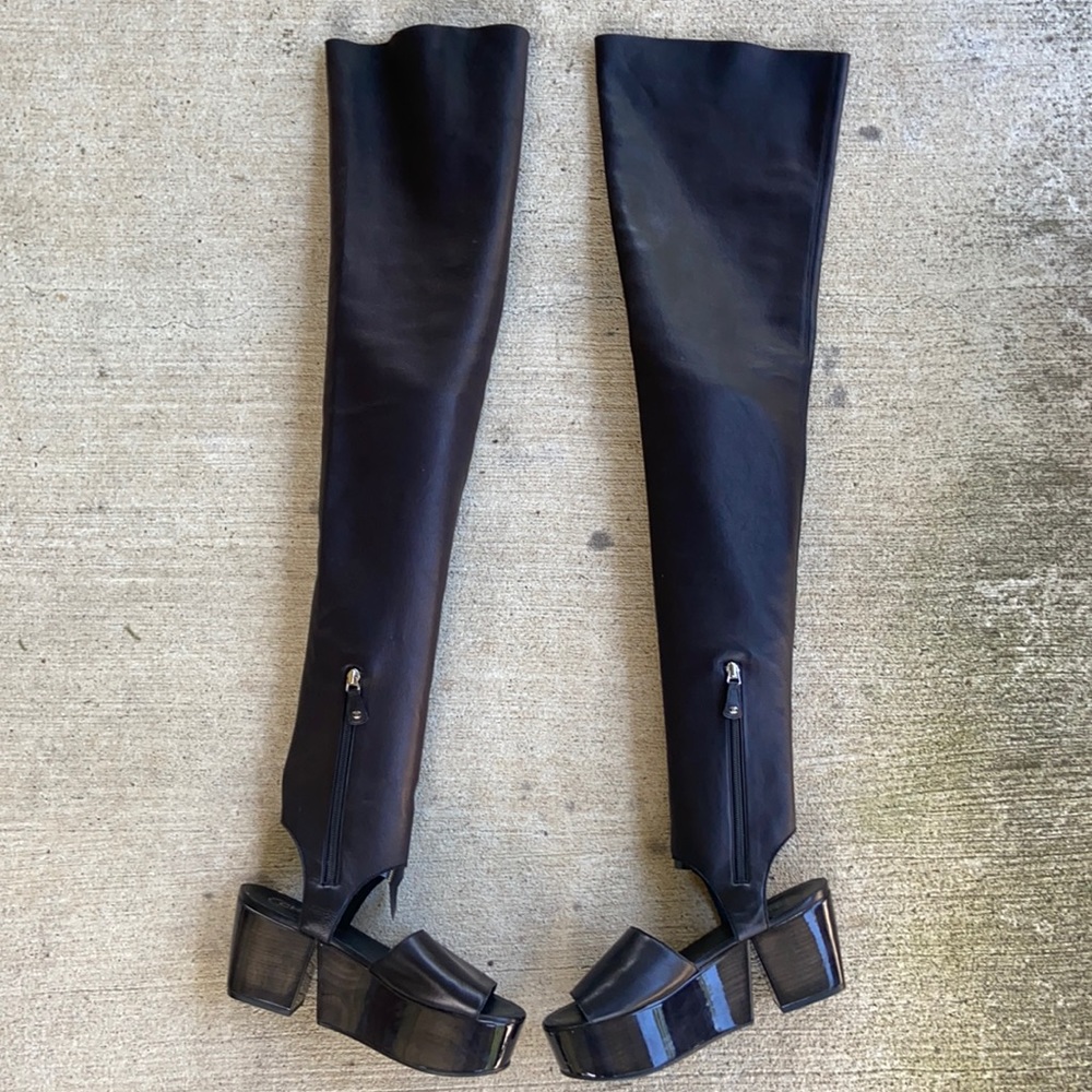 Runway Chanel thigh high sandal. Size 40